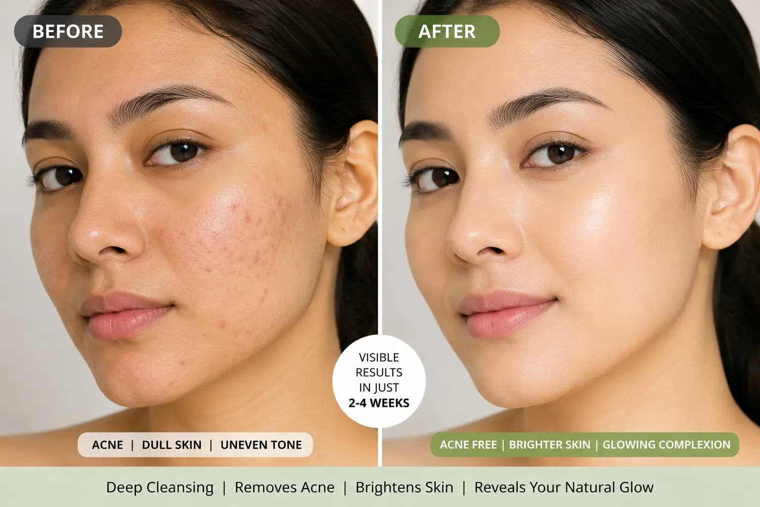 Anoura Anti Acne Face Wash with Beads | Deep Cleansing & Oil Control Face Cleanser (120ml)
